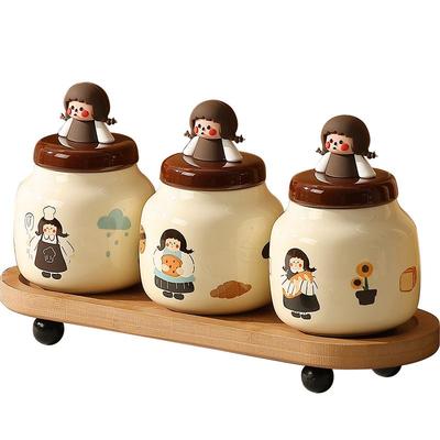 cookzone厨房陶瓷调料罐套装礼盒