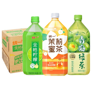 统一冰红茶柠檬味1L大瓶装茉莉绿茶夏季清爽解腻饮品清凉茶饮料