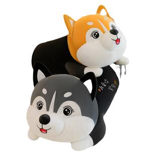 狗狗毛绒玩具大号布娃娃柴犬长条抱枕女生抱着睡觉床上哈士奇玩偶