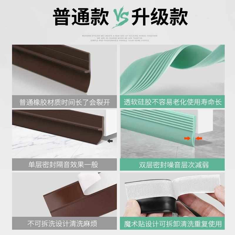 房门缝隙密封条门底下防风挡风神器门窗隔音门贴卧室自粘挡板硅胶