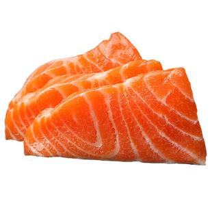 三文鱼新鲜冷冻冰鲜国产新疆三文鱼块中段去皮高原虹鳟鱼海鲜水产