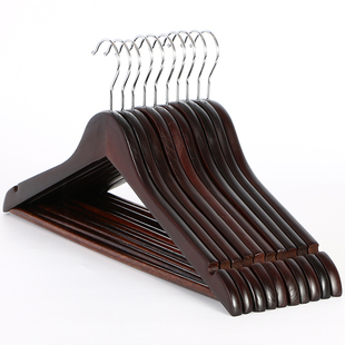 实木衣架家用防滑无痕木质挂衣服架木制衣撑子酒店专用批发100个