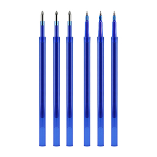 奥德美st按动可擦笔芯摩磨乐0.5mm针尖393黑色蓝色中性笔芯晶蓝小学生笔替芯20支40支60支盒装官方旗舰店