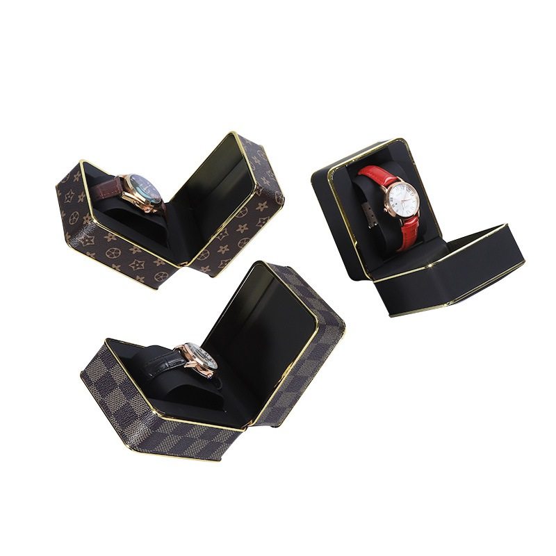 2跨境新款手表盒高级感PU展示皮质盒子包装盒手表批发女士男手表