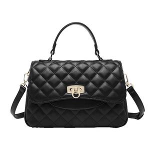 稻草人小方包菱格高级质感小众通勤包包百搭流行斜挎包时尚手提包