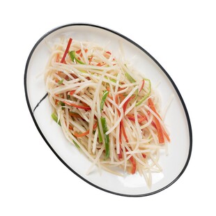 脆爽藕丝350g酒店饭店餐饮半成品食材莲藕脆藕炒菜火锅冒菜凉拌