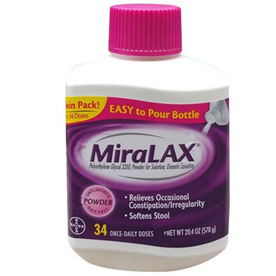 美国顺丰直邮Miralax软化*大便*粉末冲剂578g聚乙二醇3350 软化剂
