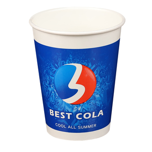 可乐杯子一次性商用纸杯带盖双淋膜百事可乐杯1000只批发 可定制