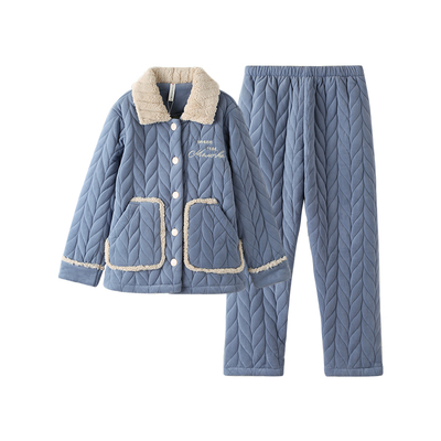 芬腾睡衣女冬天冬季珊瑚绒夹棉