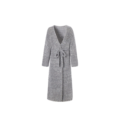 LEDIMWANG长款针织毛衣开衫外套