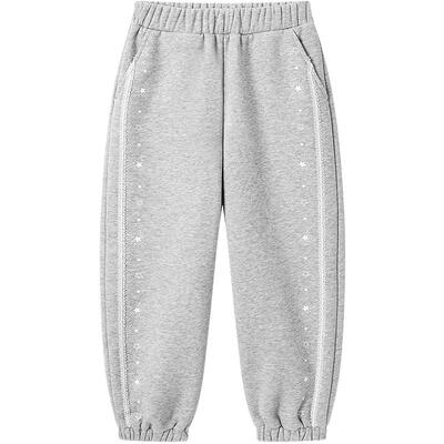 MINIPEACE太平鸟童装女童运动裤冬季加绒儿童卫裤星星女宝裤子