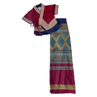 傣装女上衣裙子傣族民族风服饰舞台汉服风中式工作服王妃版纳