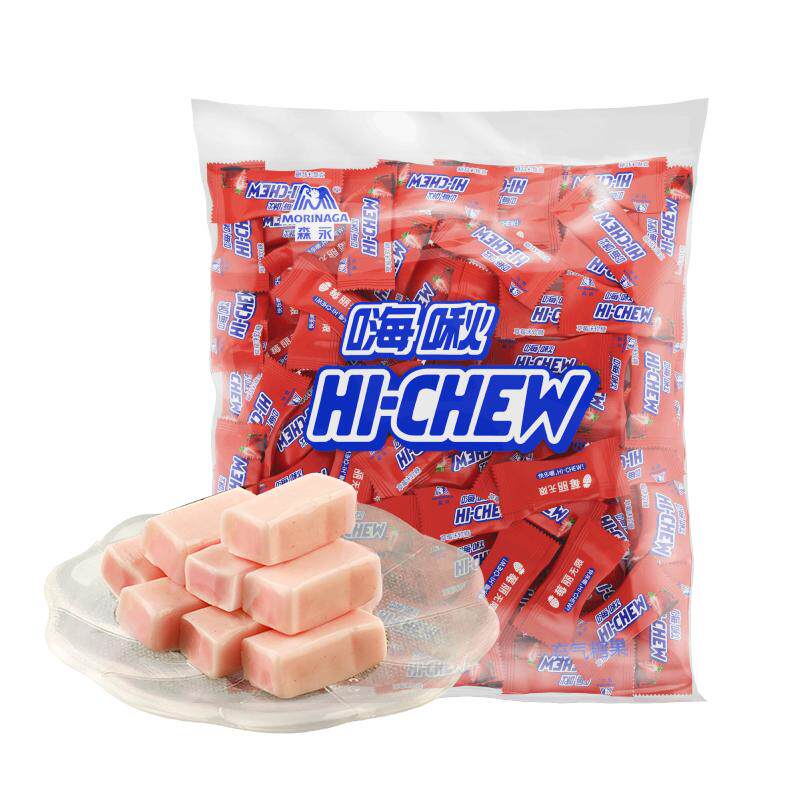 森永嗨啾水果汁软糖草莓味500g结婚高端喜糖大包装结婚批发零食糖