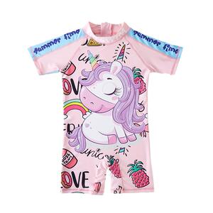 速干防晒连体冲浪服卡通儿童泳衣
