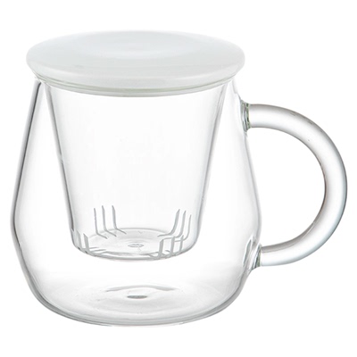 霜山耐热玻璃杯茶水分离泡茶杯