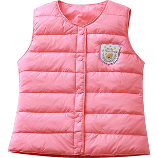 断码清仓儿童马甲宝宝秋冬保暖羽绒背心中小童坎肩马夹外套女童装