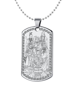 五路财神吊坠招财令男女项链挂件