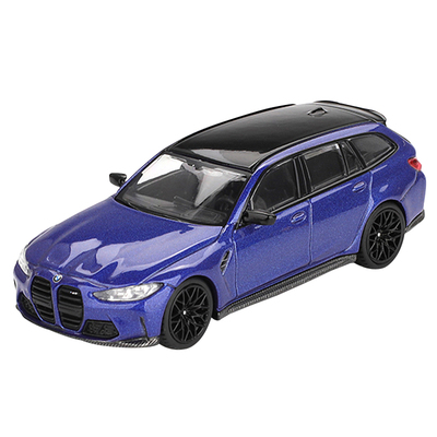 驰誉模型 MINIGT 1:64 #1090 宝马M3 瓦罐旅行车 蓝色 合金车模
