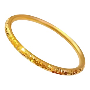 水贝黄金店同款金包银爆闪碎冰冰手镯女实心泥鳅背素圈镯子送女友