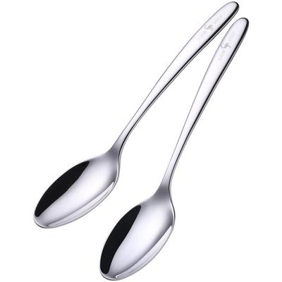 三四钢勺子316不锈钢调羹勺