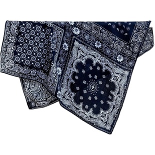 After bandana复古腰果花双面真丝桑蚕丝羊毛保暖方巾围巾小披肩