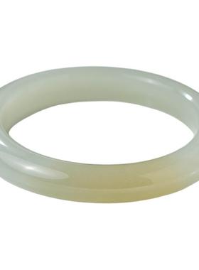 RJF【兰予棠】和田玉奶蓝手镯+一口糖+高冰+正圈镯