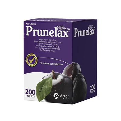 澳洲直邮Prunelax西梅片天然番泻叶植物纤维素便秘排宿便润肠温和