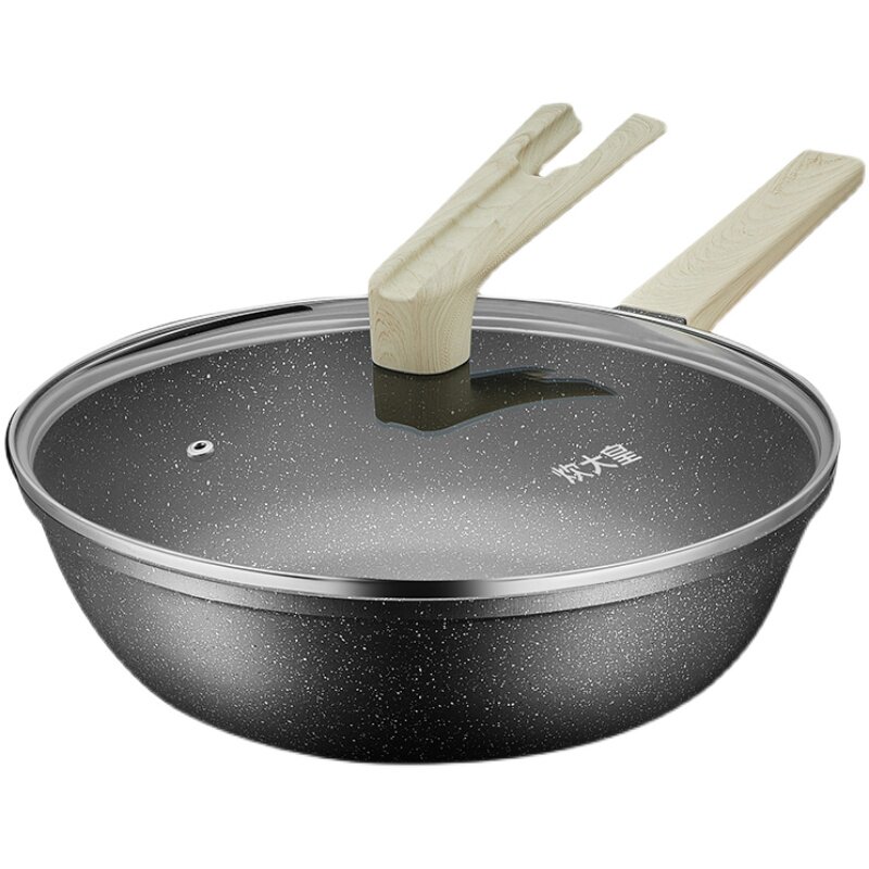 炊大皇麦饭石不粘锅家用