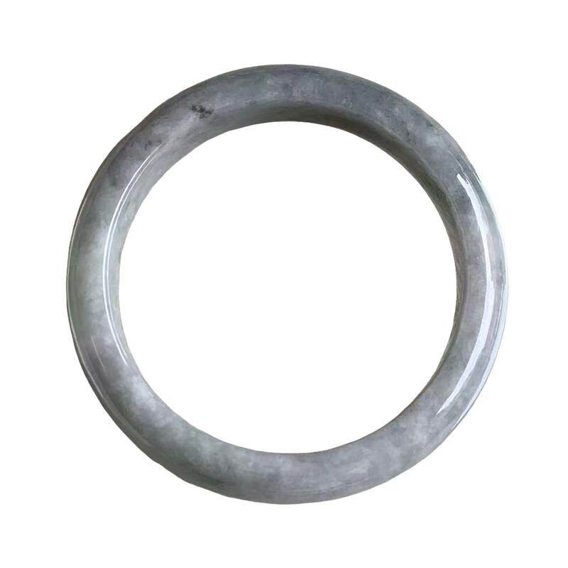 缅甸翡翠A货手镯淡灰乌鸡61.7mm