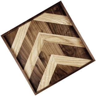 GOING HOME原创木质北欧ins创意家用木制黑胡桃实木首饰托盘 微瑕