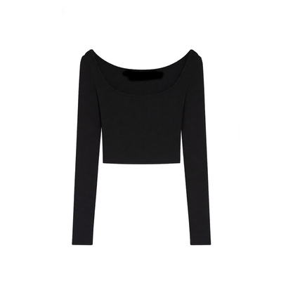 AE30 Saint 露背金属扣纽结上衣T恤 大领口修身显瘦内搭