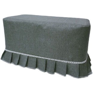 定制沙发套长凳方凳套罩加厚棉麻椅子套脚踏套罩钢琴凳套化妆凳套