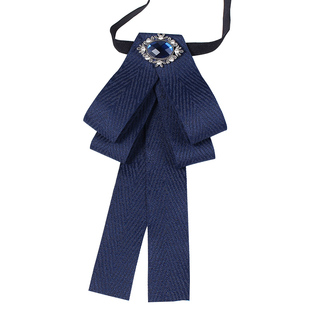 银行领花女配饰高档头花女职业蝴蝶结西装饰衬衣建行工行空姐领结