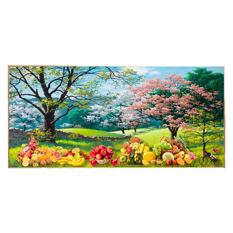 现代简约餐厅晶瓷立体有框花卉画