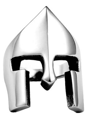 朋克潮男钛钢个性面具指环