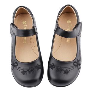 儿童黑皮鞋女学生校园文艺表演鞋钢琴考级礼服鞋小孩子公主走秀鞋