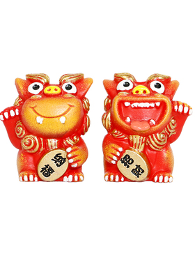 狮摆放卡通树脂招财可爱