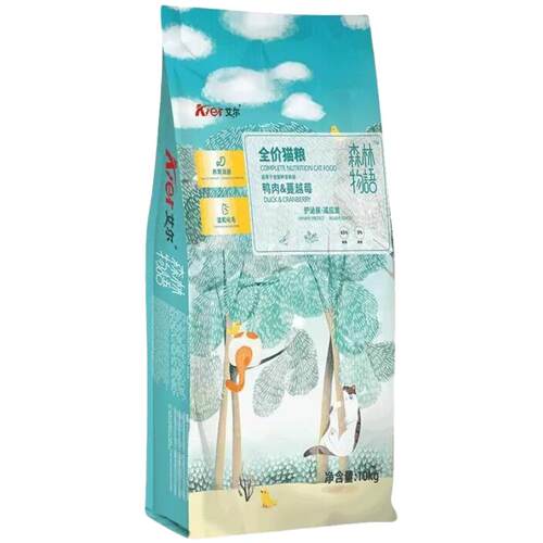 艾尔森林物语猫粮1.5kg鸭肉蔓越莓猫粮成猫幼猫英短蓝猫全价猫粮