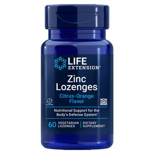 锌元素Zinc Lozenges柑橘橙味60含片活力美国直邮Life Extension
