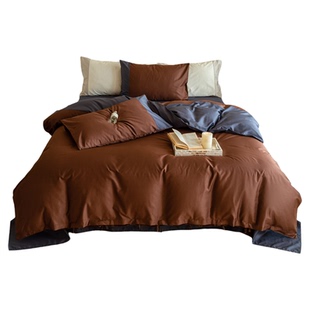 全棉50S支双股四件套纯棉100支纱线拼色A类