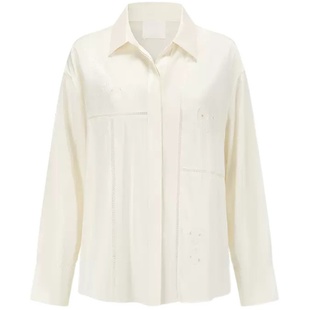 J1M5买手店 DEEPMOSS 24春夏 水泽蕾丝拼接刺绣衬衫 设计师品牌