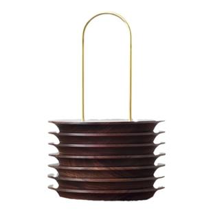 三思工房黑胡桃木餐桌隔热垫防烫高颜值实木茶杯垫餐垫套装收纳