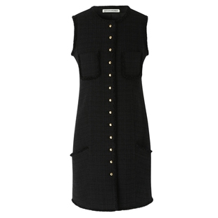 【进口粗花呢】IIIVIVINIKO春季新款复古小香风背心式连衣裙女