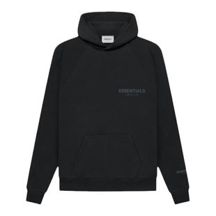 阿伦777 Fear of God Essentials 21FW反光字母logo加绒卫衣帽衫
