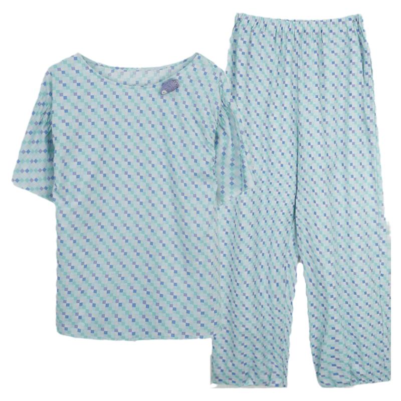 朵朵可可新款睡衣女春夏季纯棉短睡衣/家居服套装