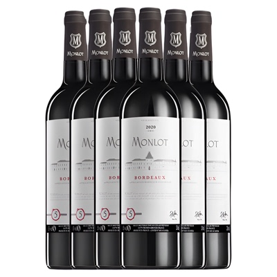 梦陇法国波尔多原瓶进口干红葡萄酒红酒750ml整箱6瓶官方旗舰店