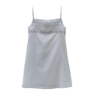 low classic LOOKNOW26新品浅蓝色条纹吊带连衣裙