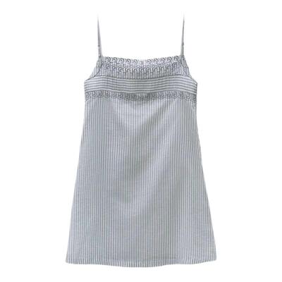 low classic LOOKNOW26春季新品浅蓝色条纹吊带连衣裙