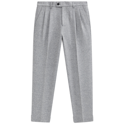 羊毛呢子休闲裤男士加厚冬季新款