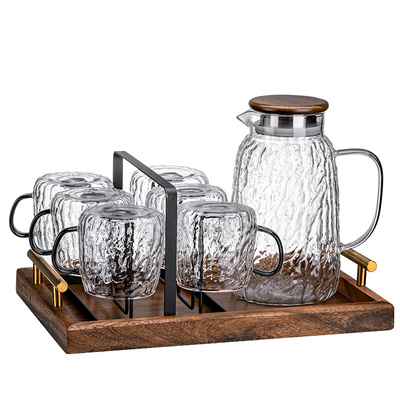 耐高温玻璃水杯套装家用待客